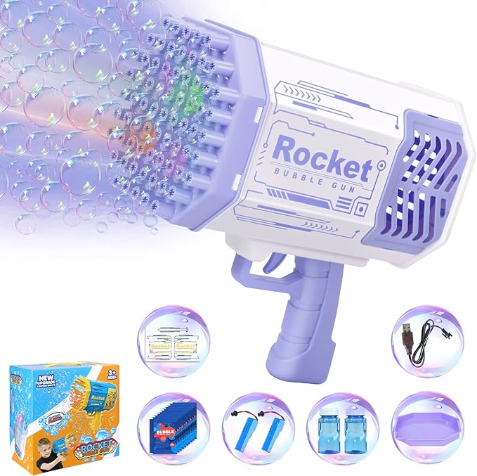 Bubble Gun Rocket 69 Holes Soap Blaster