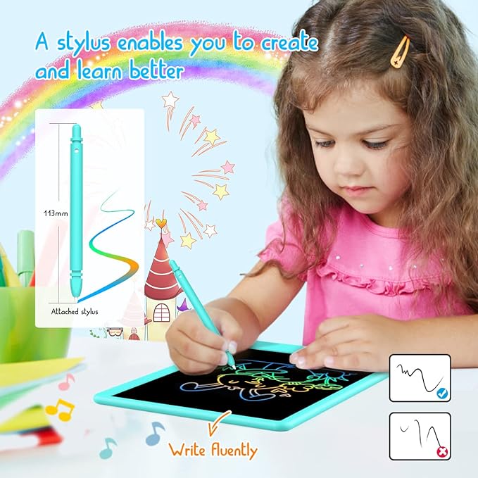 BUKEBU LCD Writing Tablet Doodle Board,12.5 inch Colorful Drawing Pad